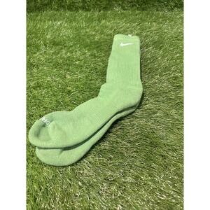 Nike Every Day Dri Fit Plus Cushioned Training Crew Socks One Pair Green Size L